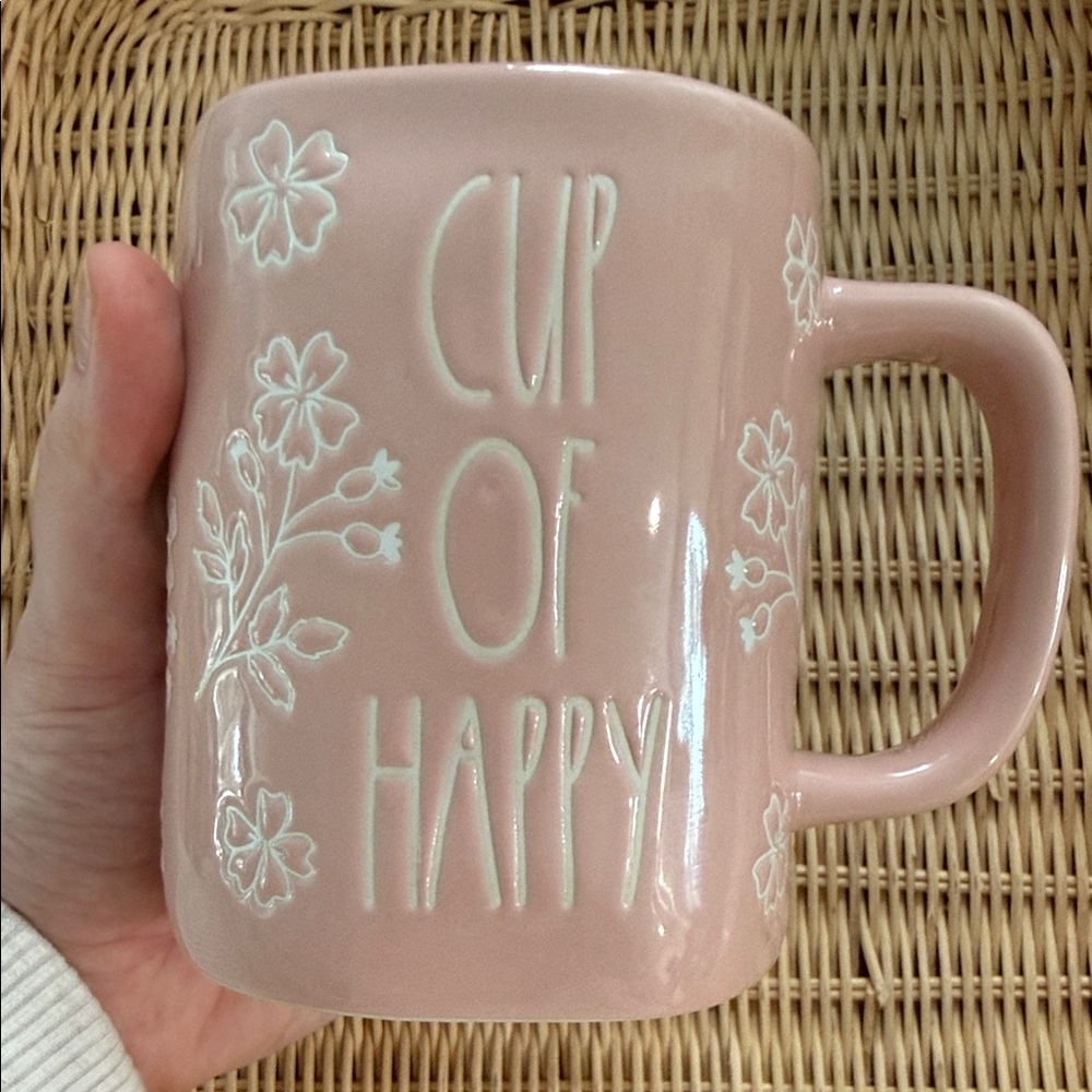 Cup of Happy Rae Dunn artisan collection mug